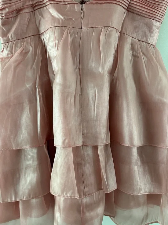 Francesca's Collections Dusty Rose Tiered Spaghetti Strap Dress - Picture 9 of 10